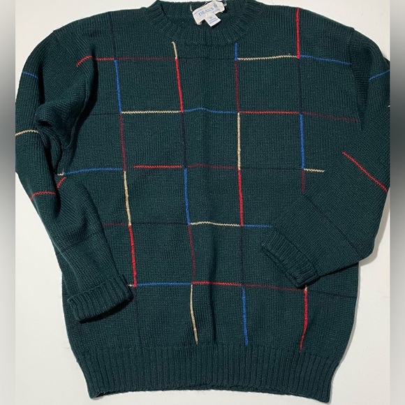 Vintage Deans of Ireland green wool mens Sweater M Y2K